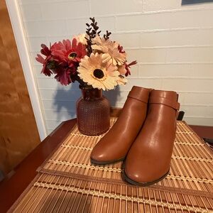 Karen Scott Tan Ankle Booties
